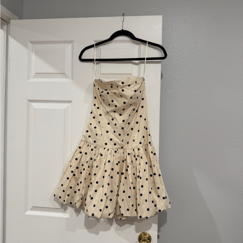 NWT Abercrombie Polka Dot Cream Dress
